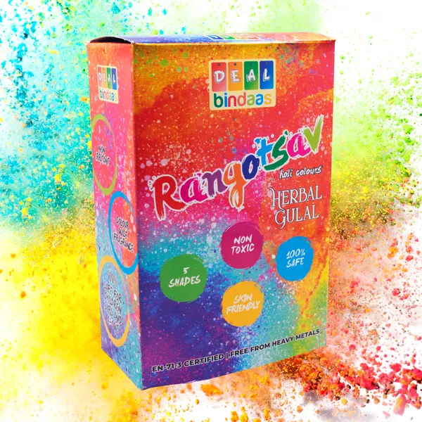 Rangotasav_Holi_Colour_Herbal_Gulal_250_GMS_5_Shades|_NonToxic_|_Eco_Friendly_|_100%_Safe_Holi_Color_Powder,_Pack_of_1_=_250gm._(5pcs_X_50gm)_Herbal_Gulal