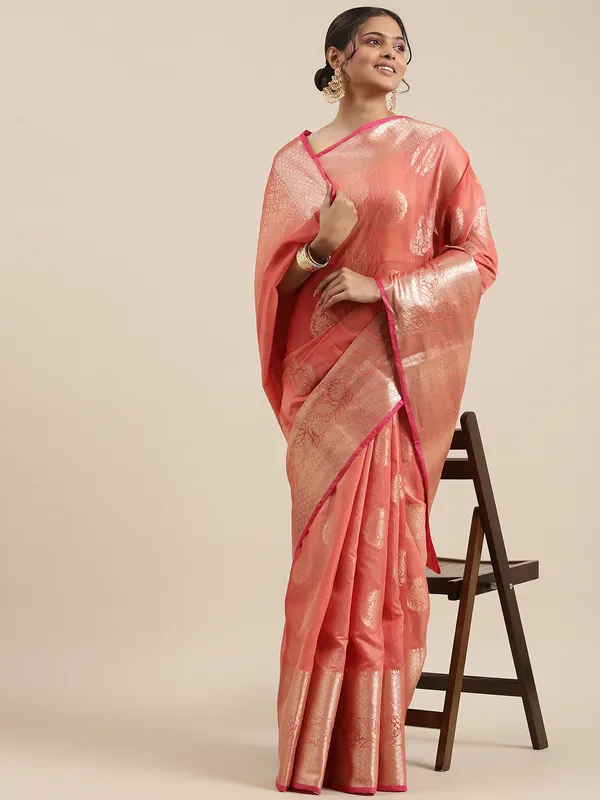 Red_Matka_Silk/Silk_Blend_Banarasi_Sarees_For_Women