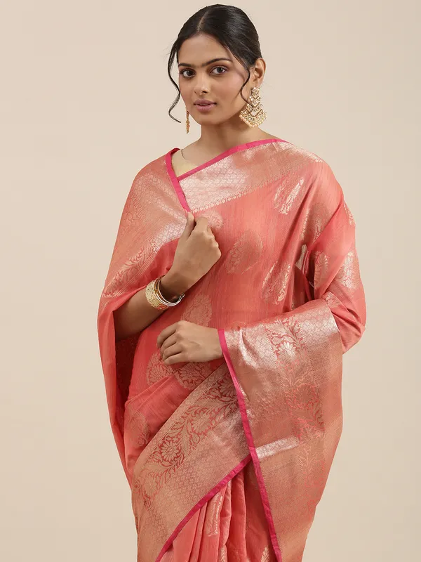 Red_Matka_Silk/Silk_Blend_Banarasi_Sarees_For_Women
