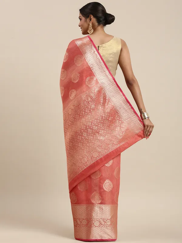 Red_Matka_Silk/Silk_Blend_Banarasi_Sarees_For_Women