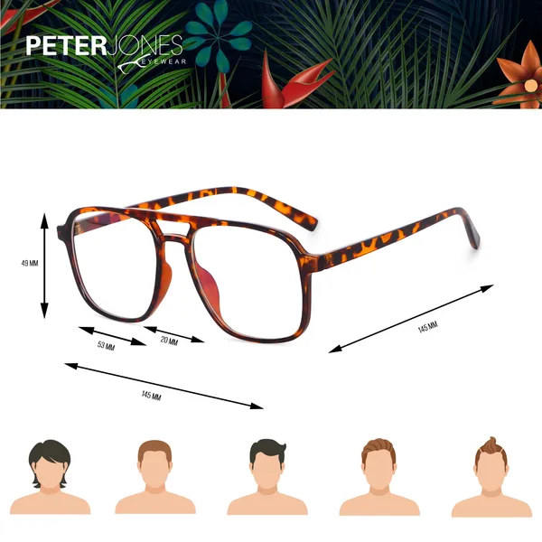 Demi_Brown_Square_Large_Anti_Glare/UV_Protected_Computer/Gaming_Glasses_(20001DA)_-_For_Unisex