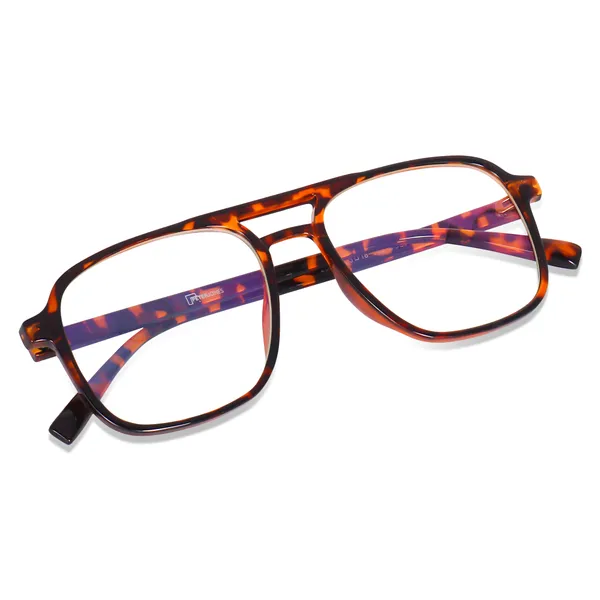 Demi_Brown_Square_Large_Anti_Glare/UV_Protected_Computer/Gaming_Glasses_(20001DA)_-_For_Unisex