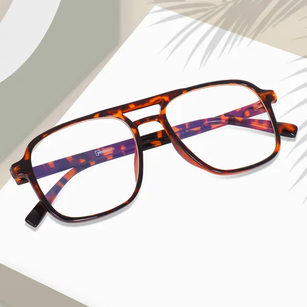 Demi_Brown_Square_Large_Anti_Glare/UV_Protected_Computer/Gaming_Glasses_(20001DA)_-_For_Unisex