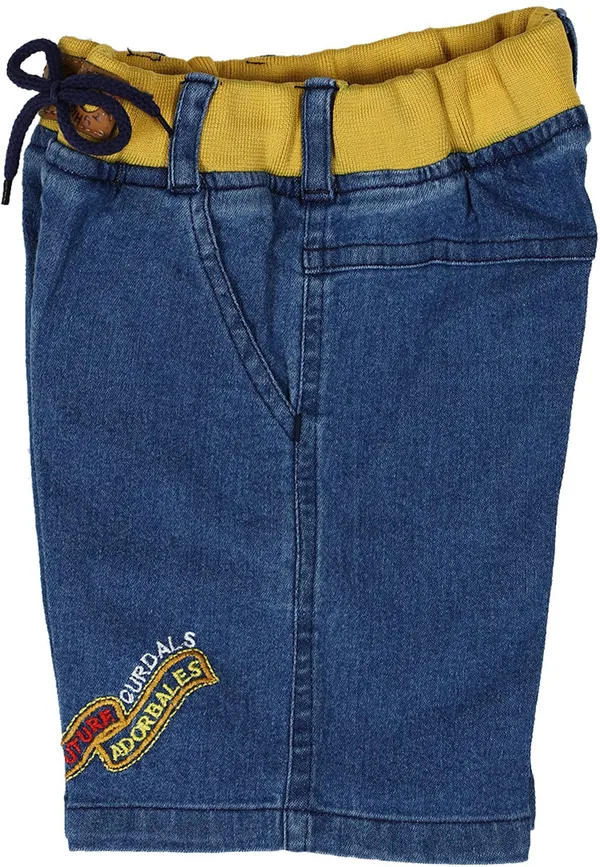 Blue_Short_For_Boys_Casual_Dyed/Washed_Denim-Pack_Of_1