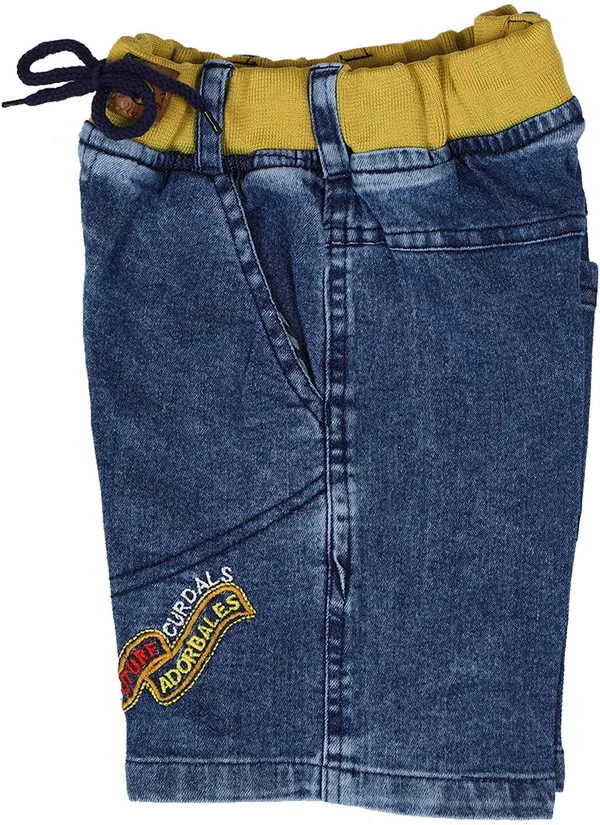 Blue_Short_For_Boys_Casual_Dyed/Washed_Denim-Pack_Of_1