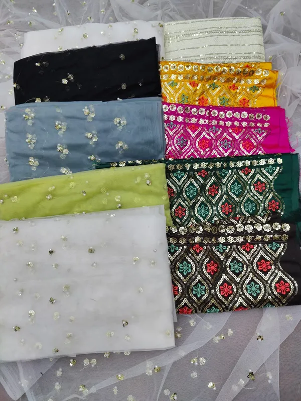 Designer_Black_Soft_Net_Sequence_Work_Sari