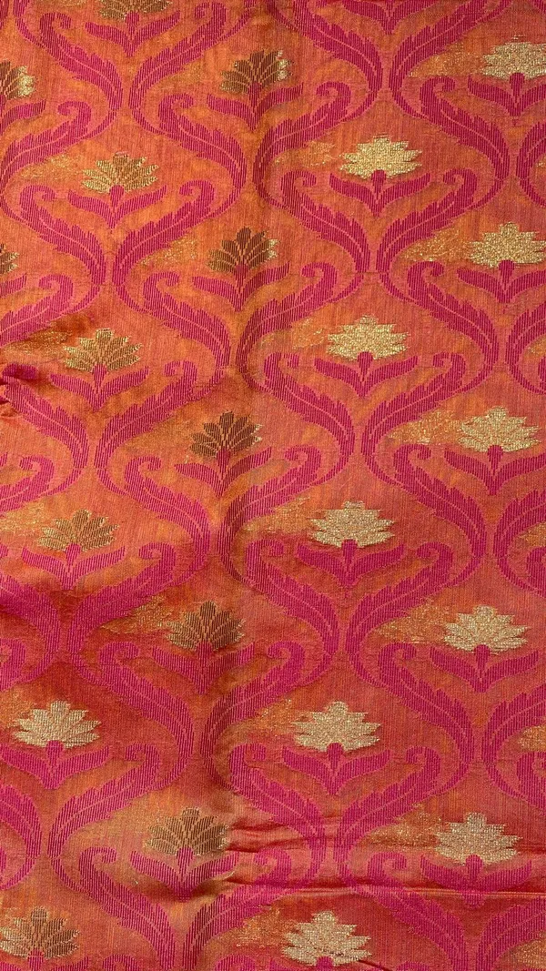 Humairah_Presents_Orange_Masrise_Tissue_Alfi_Resham_Jaal_Golden_Zari_Booti_with_Multicolour_Golden_Self_Border_and_Orange_Bouse