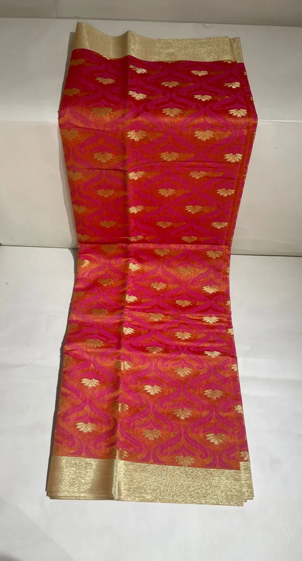 Humairah_Presents_Orange_Masrise_Tissue_Alfi_Resham_Jaal_Golden_Zari_Booti_with_Multicolour_Golden_Self_Border_and_Orange_Bouse