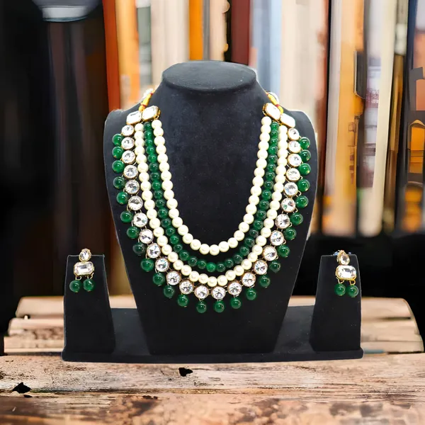 Four_Layer_Green_Alloy_Copper_Jewellery_Set_For_Women