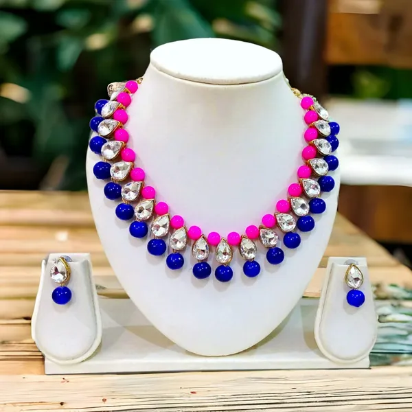 Pink_And_Blue_Alloy_Jewellery_Set_For_Women