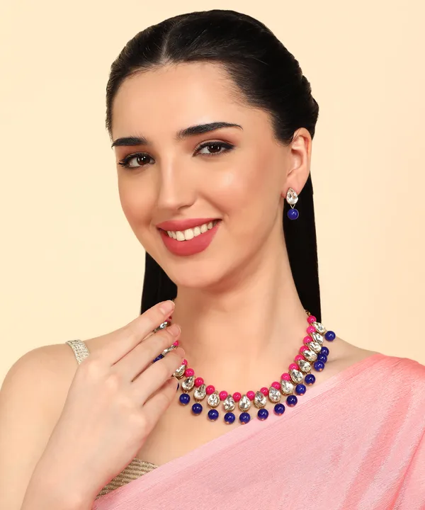 Pink_And_Blue_Alloy_Jewellery_Set_For_Women