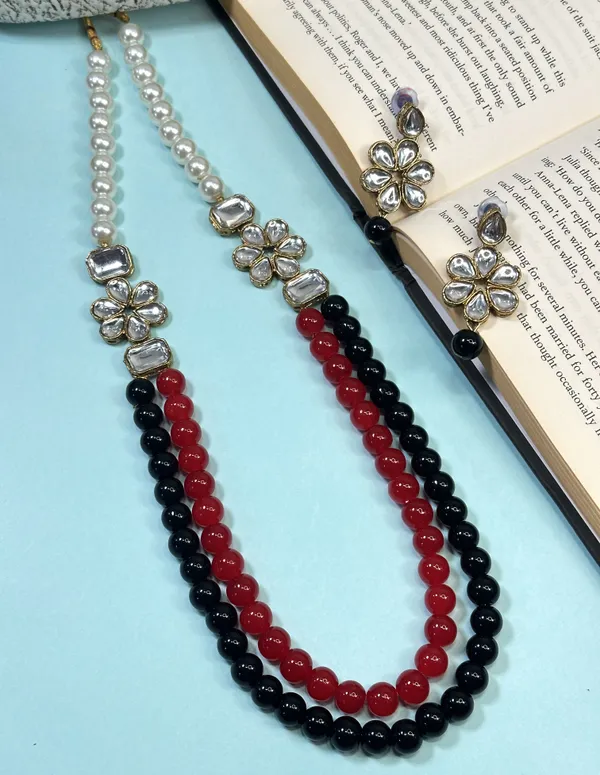 Red_And_Black_Pearl_Alloy_Jewellery_Set_For_Women