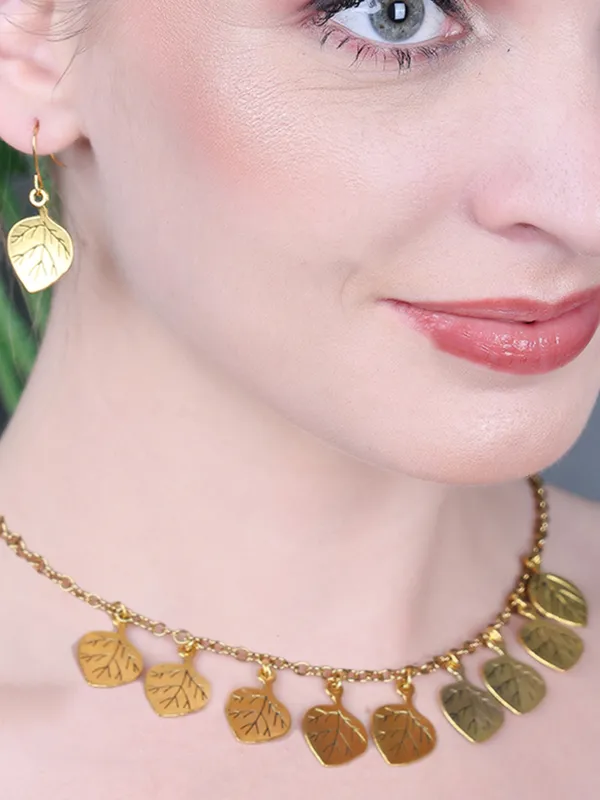 Copper_Plated_Twinkling_Leaves_Necklace