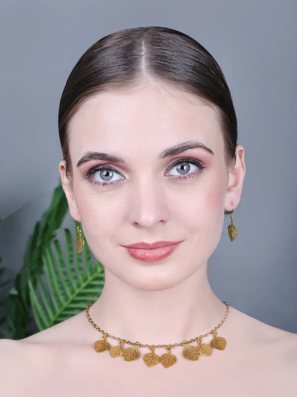 Copper_Plated_Twinkling_Leaves_Necklace