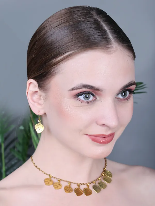 Copper_Plated_Twinkling_Leaves_Necklace