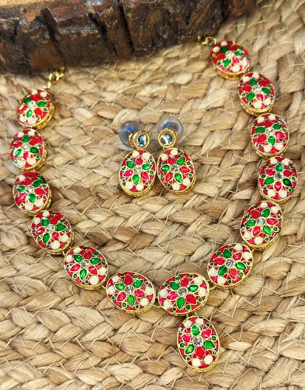 Traditional_Gold_Plated_Meenakari_Chokar_Necklace_Set_For_Women