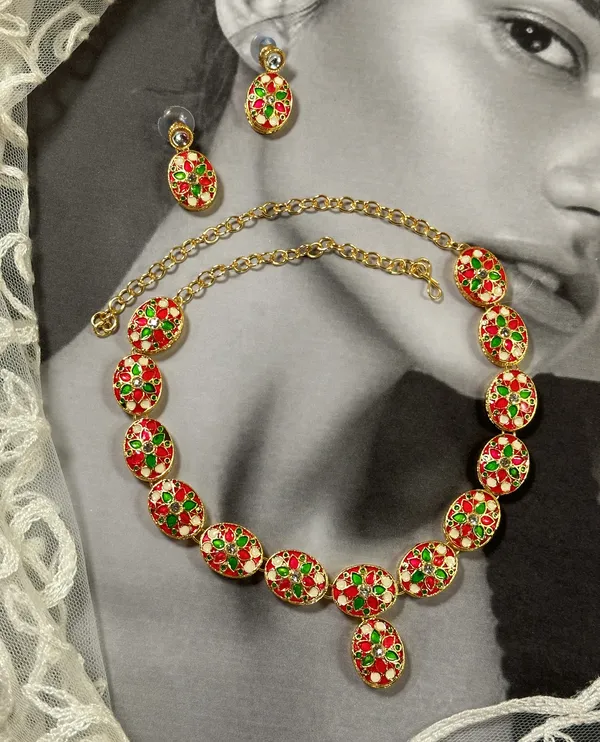 Traditional_Gold_Plated_Meenakari_Chokar_Necklace_Set_For_Women
