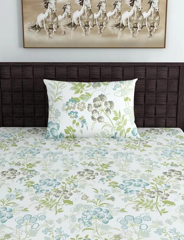 100%_Cotton_Single_Bedsheet_with_1_Pillow_Cover_Lily_Birch_Bed_Sheet_for_Single_Bed_(145_x_223_cm)