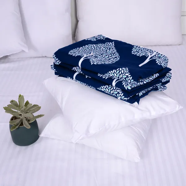 120_GSM_Microfiber_Reversible_Lightweight_Printed_Double_Bed_AC_Dohar_Blanket_-_Dark_Sapphire