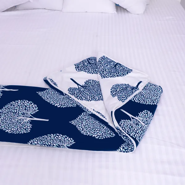 120_GSM_Microfiber_Reversible_Lightweight_Printed_Double_Bed_AC_Dohar_Blanket_-_Dark_Sapphire