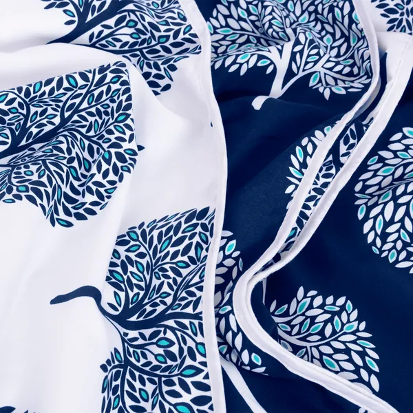 120_GSM_Microfiber_Reversible_Lightweight_Printed_Double_Bed_AC_Dohar_Blanket_-_Dark_Sapphire