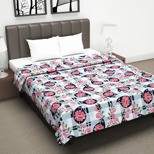 Glace_Cotton_120_GSM_Reversible_Lightweight_Printed_Double_Bed_AC_Dohar_Blanket_Quilt_-_Peach_and_Navy_Blue