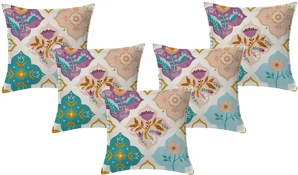Multicolor_Microfiber_Cotton_Diwan_Set