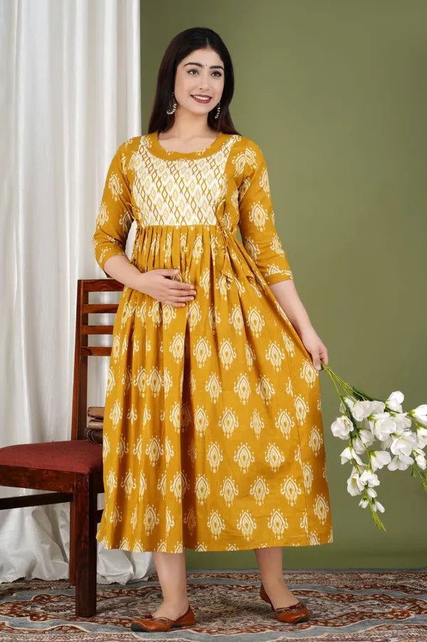 Doted__Cotton_Printed_Maternity_And_Feeding_Kurti_Combo_Of_2