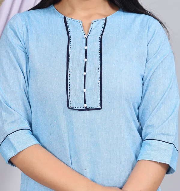 Sky_Blue_Pure_Cotton_Printed_Casual_Wear_Kurta_And_Sharara_Set__For_Women