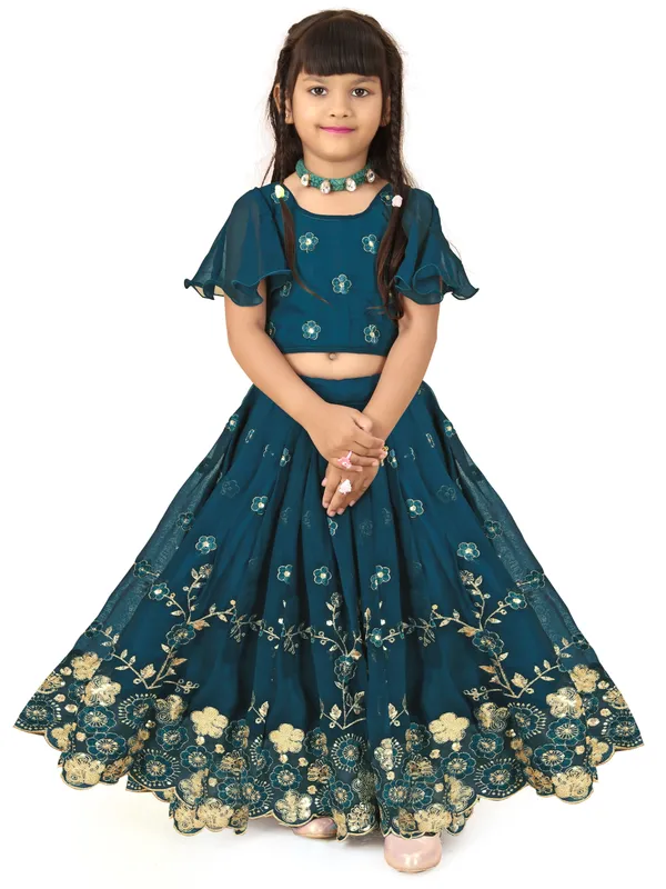 Rama_Sequins_Embroidered_Georgette_Silk_Lehenga_Choli_Set_For_Girls