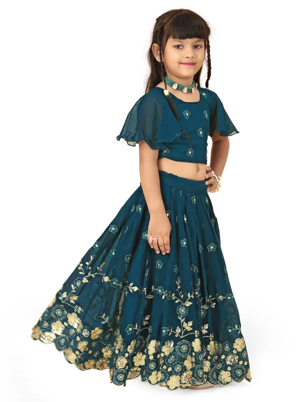 Rama_Sequins_Embroidered_Georgette_Silk_Lehenga_Choli_Set_For_Girls