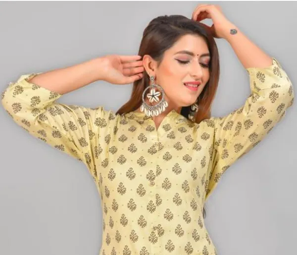 Women_Classic_Kurti_&_Pant_Printed_Set