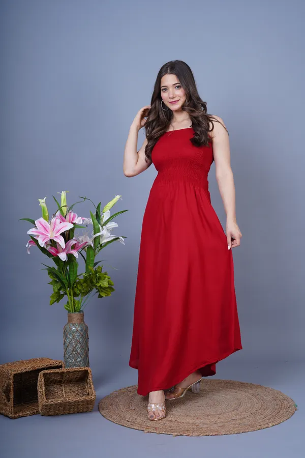 Red_Rayon_Sleeveless_Solid_Gown_For_Women