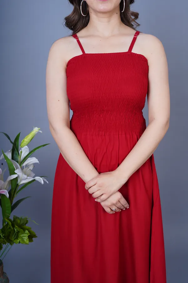 Red_Rayon_Sleeveless_Solid_Gown_For_Women