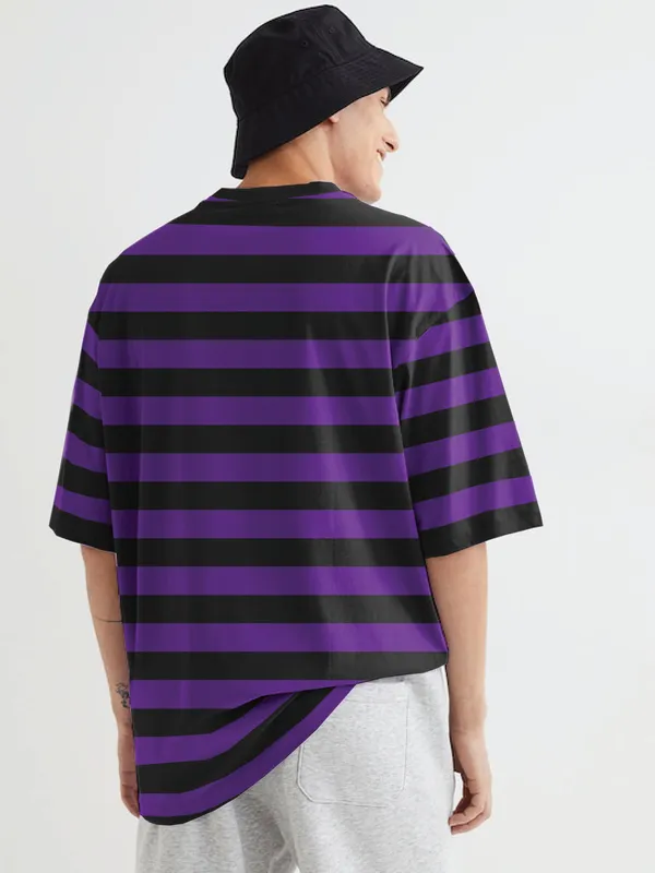 Oversized_Striped_Men_Round_Neck_Purple_T-Shirt
