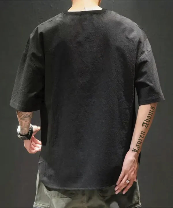 Solid_Men_Round_Neck_Black_T-Shirt