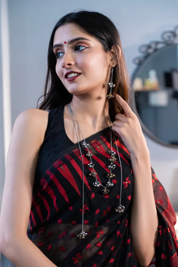 Looma_Dual_Tone_Scarf_Style_Necklace_Set