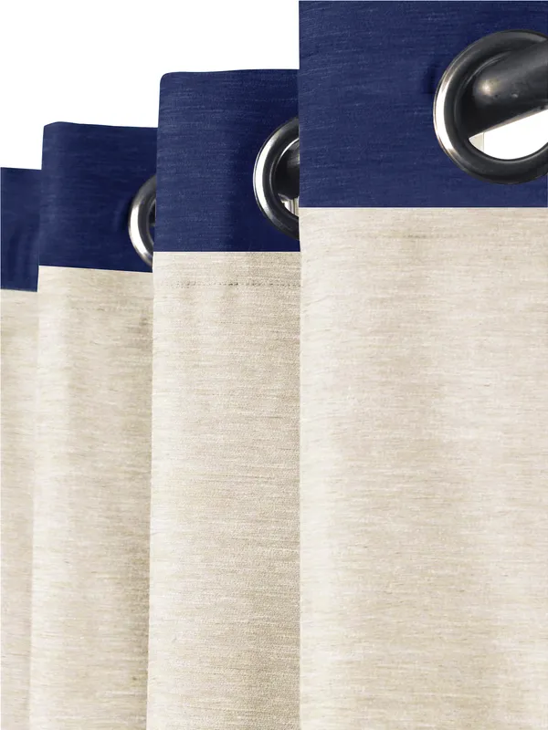 Pack_of_2_Cotton_Beige_Blue_blossom_bale_Collection_Curtain_Set_for_Window_and_Door