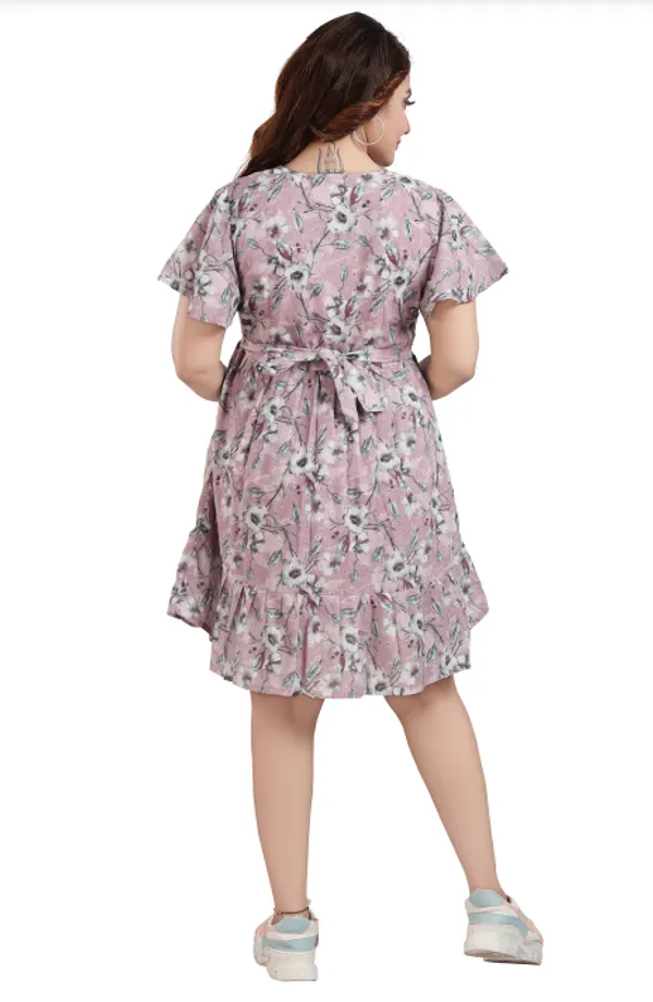 Pink_Maternity_Dress|_Chicken_Printed_Maternity_Dress_For_Women