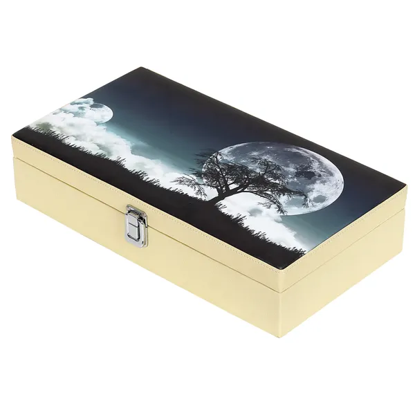 Watch_Box_Organizer_Holder_Jewelry_Accessories_Display_Storage_Case_Watch_Organiser_Collection_Box_12_Slots_In_PU_Leather_For_Men_Women_Tree_With_Moon_Print