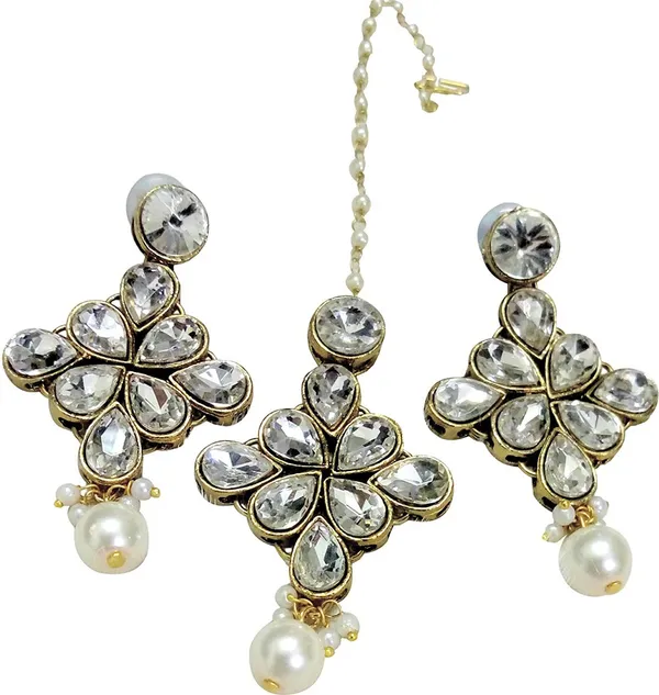 White_Alloy_Jewellery_Set_For_Women
