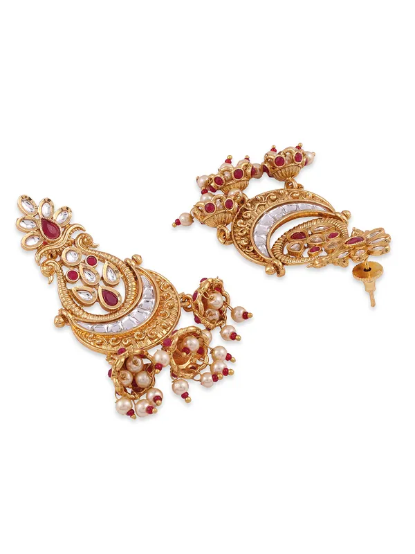 Gold-Toned_and_Red_Contemporary_Chandbalis_Earrings
