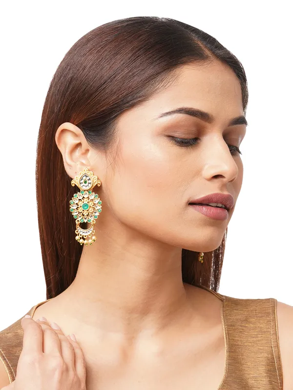 Gold-Toned_Contemporary_Drop_Earrings