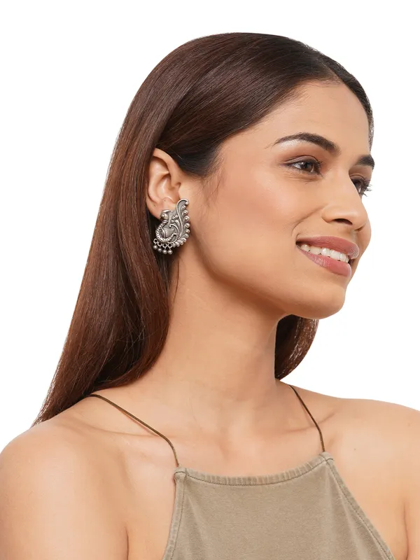 German_Silver_Peacock_Shaped__Earrings