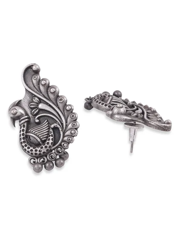 German_Silver_Peacock_Shaped__Earrings