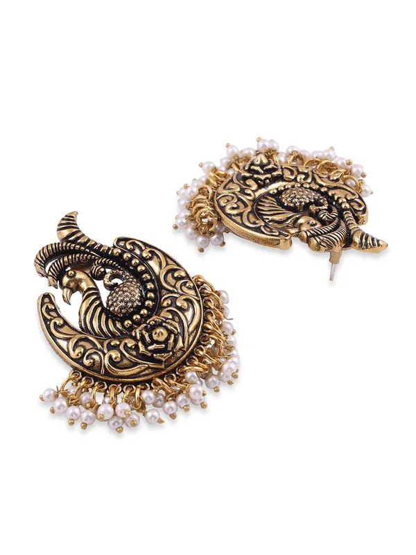 Gold-Toned_Contemporary_Drop_Earrings