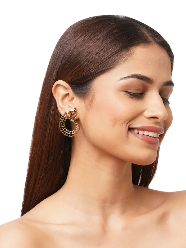 Gold-Toned_Contemporary_Studs_Earrings
