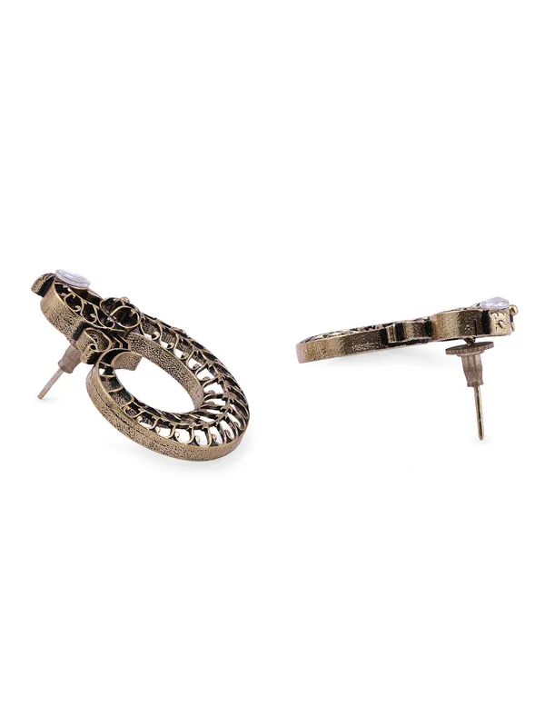 Gold-Toned_Contemporary_Studs_Earrings