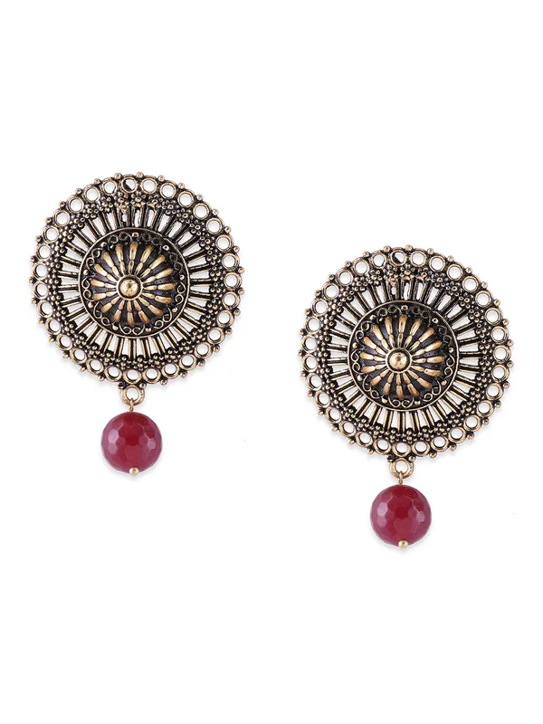 Gold-Toned_Contemporary_Drop_Earrings