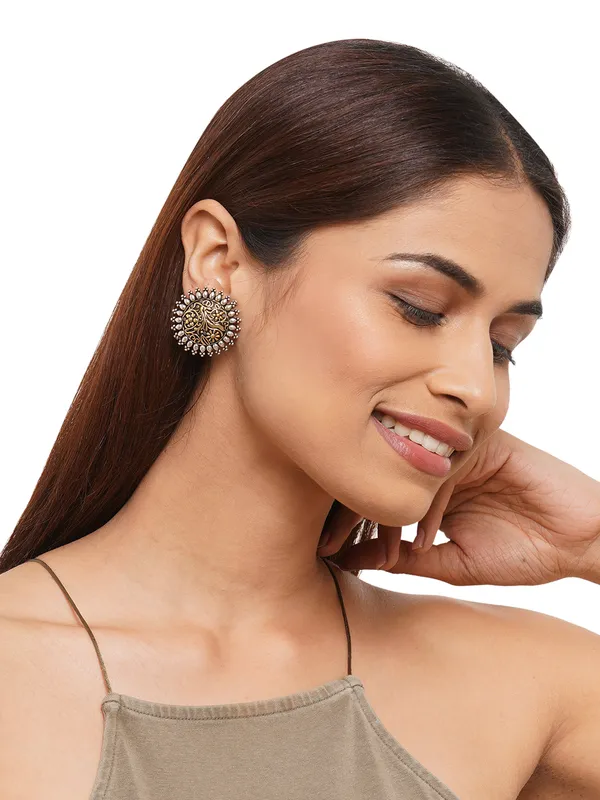 Women_Dual-Toned_German_Silver_Contemporary_Stud_Earrings